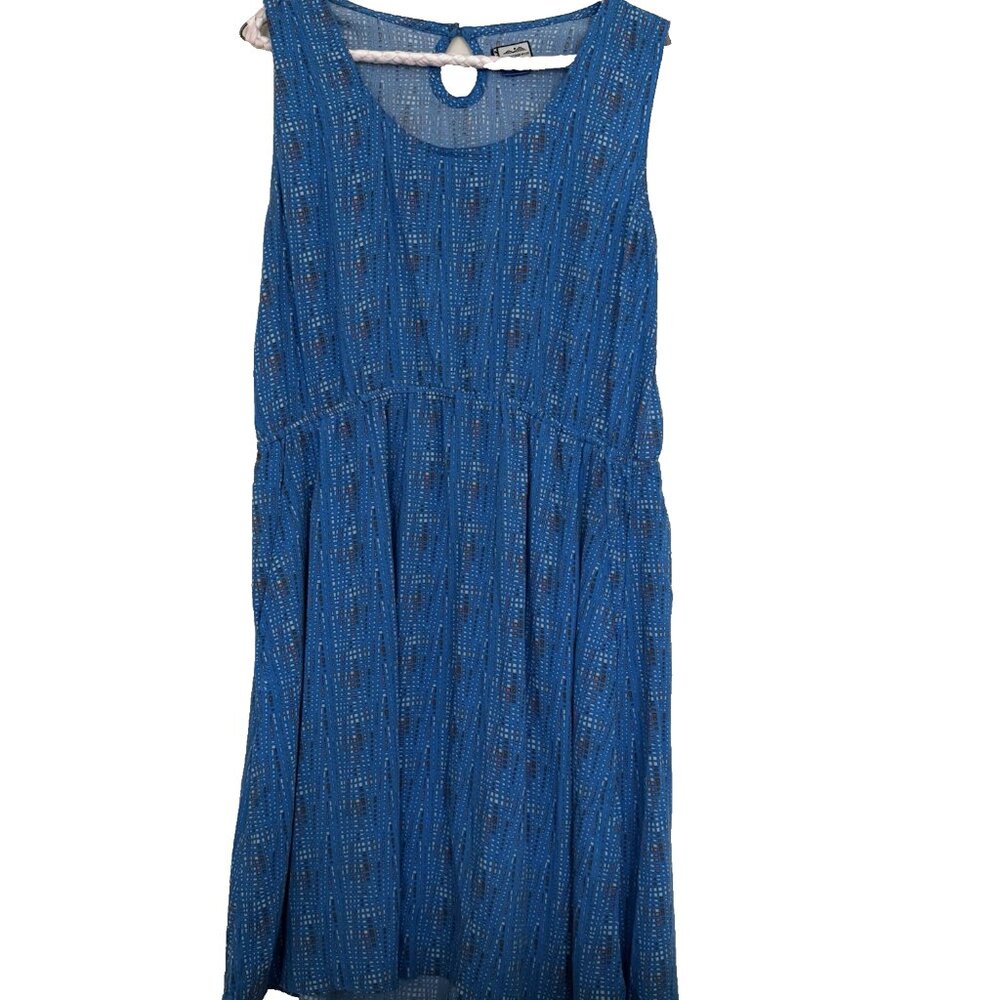 Kavu Womens Blue Simone Dress L Pockets Sleeveless Athletic Pickleball‎ Outdoor